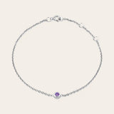 purple amethyst bracelet sterling silver variant--Sterling-silver variant--Amethyst