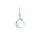 Gift-ready Small Gold-fill Green Amethyst briolette charm USA