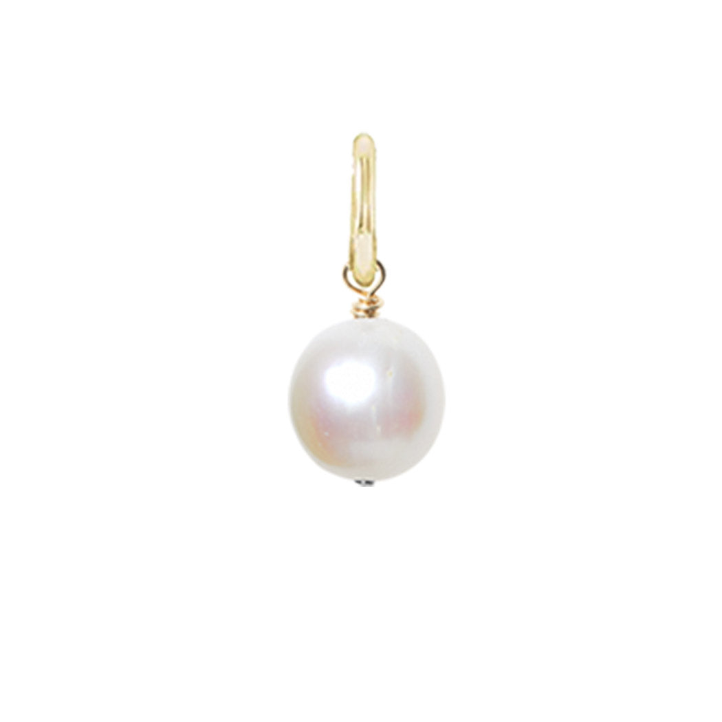 6mm pearl drop charm designed in gold-fill, perfect for custom jewelry creation.