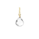 Gift-ready Small Gold-fill White Topaz briolette charm USA