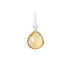 Gift-ready Small Sterling silver Citrine briolette charm USA