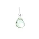 Gift-ready Small Sterling silver Green Amethyst briolette charm USA