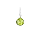 Gift-ready Small Sterling silver Peridot briolette charm USA