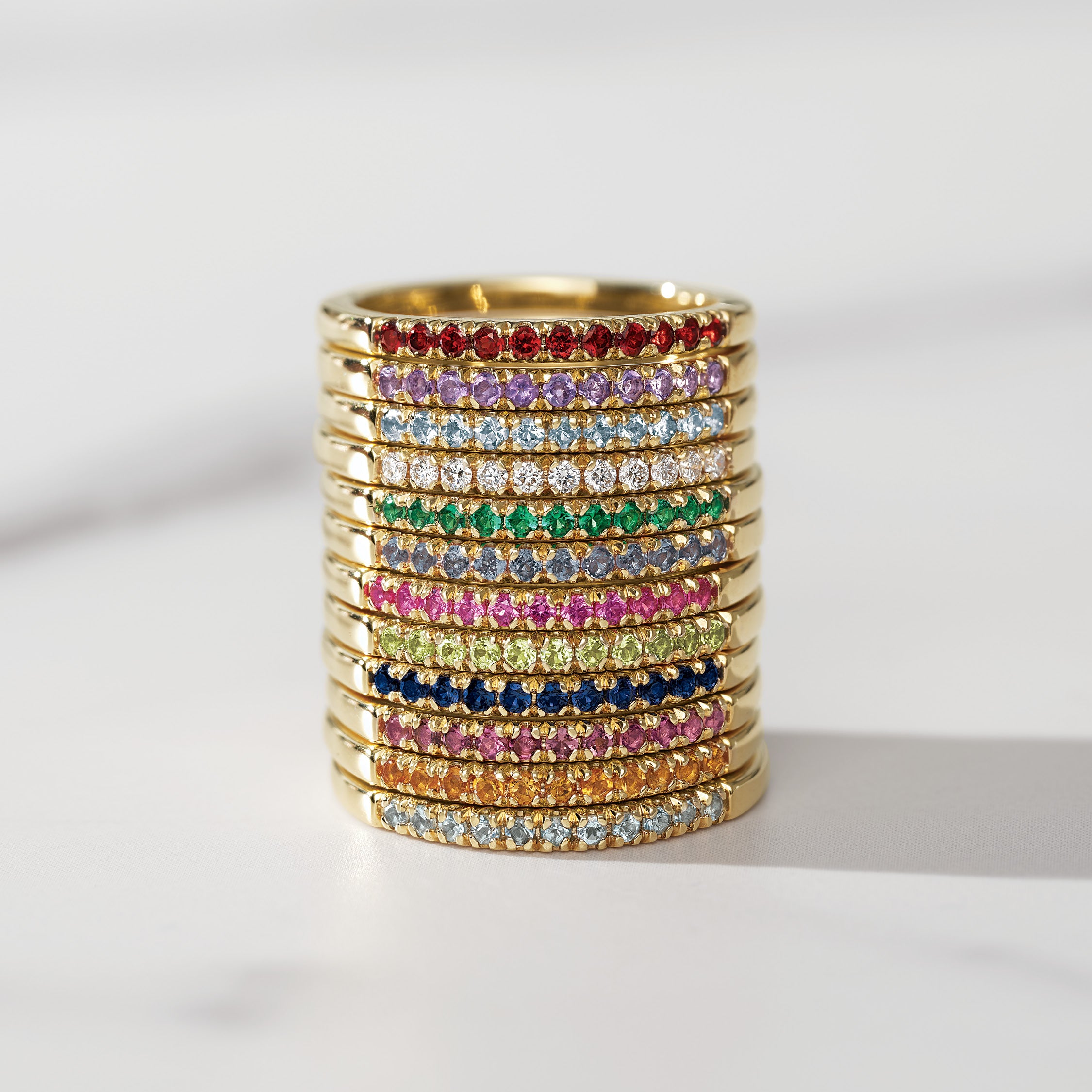 birthstone bands in every month's birthstone. birthstone rings to celebrate every month.