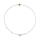 Sterling silver Citrine bracelet featuring a bezel-set birthstone creating the most adorable birthstone bracelet