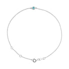 Sterling silver Zircon bracelet featuring a bezel-set birthstone creating the most adorable birthstone bracelet