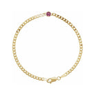 Slim gold bracelet with tourmaline gem accent‚Äîperfect for layering or gifting.