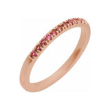 Tourmaline-Birthstone Stackable Band-14K rose gold variant--14K-rose-gold