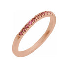 Tourmaline-Birthstone Stackable Band-14K rose gold