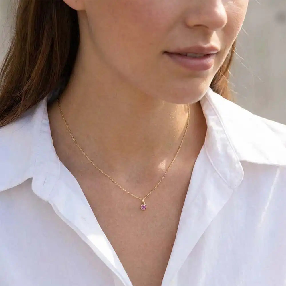 Tourmaline birthstone necklace, a meaningful zodiac piece for birthday gifting