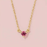 Mini tourmaline necklace in 14K gold variant--14K-rose-gold, variant--14K-yellow-gold, variant--14K-white-gold, variant--Sterling-silver