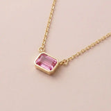 East West Tourmaline necklace in 14K yellow gold variant--14K-yellow-gold variant--14K-white-gold variant--14K-rose-gold variant--Sterling-silver variant--Tourmaline