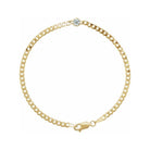 White Sapphire link bracelet in solid gold with 5mm ethically sourced stone