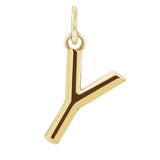 Modern initial charm letter Y in 14K yellow gold variant--Y variant--14K-yellow-gold