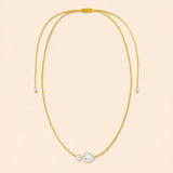 Yellow Pearl Silk Necklace