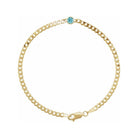 Zircon link bracelet in solid gold with 5mm ethically sourced stone