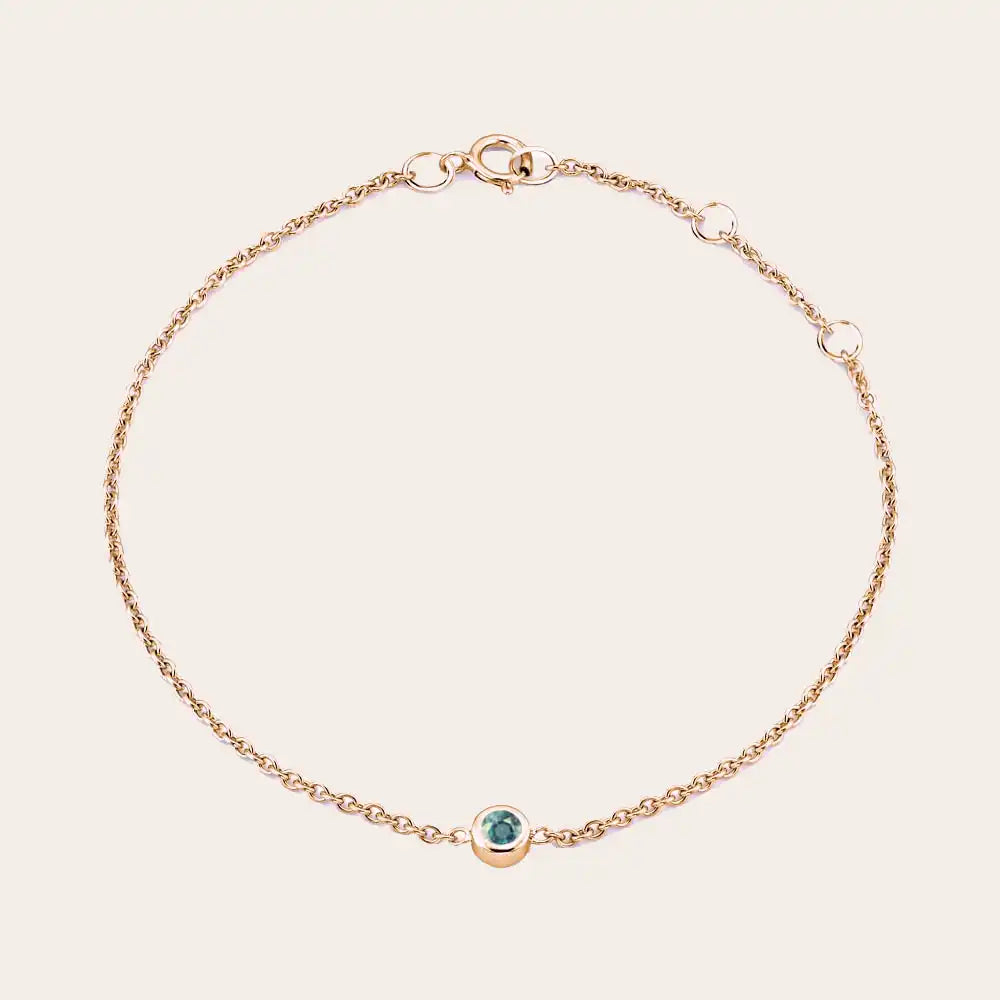 minimal alexandrite gemstone bracelet rose gold variant--14K-rose-gold variant--Alexandrite