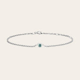 bezel set alexandrite bracelet in 14k gold white gold variant--14K-white-gold variant--Alexandrite