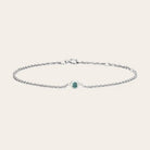 bezel set alexandrite bracelet in 14k gold