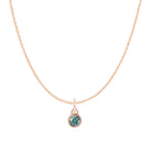Handmade 14K rose gold-Alexandrite-Birthstone Charm Necklace makes a peferfect birthstone gift