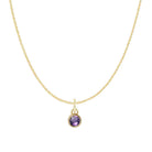 Amethyst birthstone necklace ‚ crafted in 14K gold with a vivid birthstone centerpiece