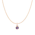 Amethyst birthstone necklace ‚ handmade charm with a symbolic amethyst birthstone for February