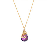 Natural amethyst pendant necklace in 14K gold-fill variant--Amethyst variant--Gold-fill