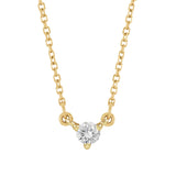14K yellow gold birthstone necklace featuring a petite diamond charm on fine chain. variant--14K-yellow-gold