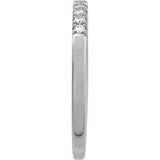 White gold stacking ring with eleven round-cut diamonds variant--14K-white-gold