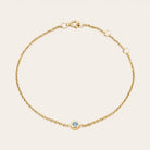 minimalist aquamarine bracelet sterling silver