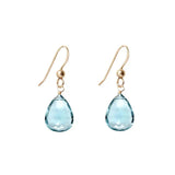 Aquamarine drop earrings in solid 14K yellow gold variant--14K-yellow-gold variant--aquamarine