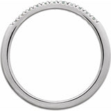 Handcrafted aquamarine stacking ring in 14K white gold side view variant--14K-white-gold