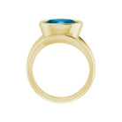 Recycled 10K gold London Blue Topaz statement ring