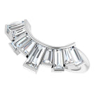 Modern bezel-set baguette diamond band