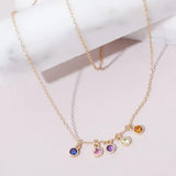 birthstone charms styled together to tell a story - handmade in the USA variant--14K-rose-gold