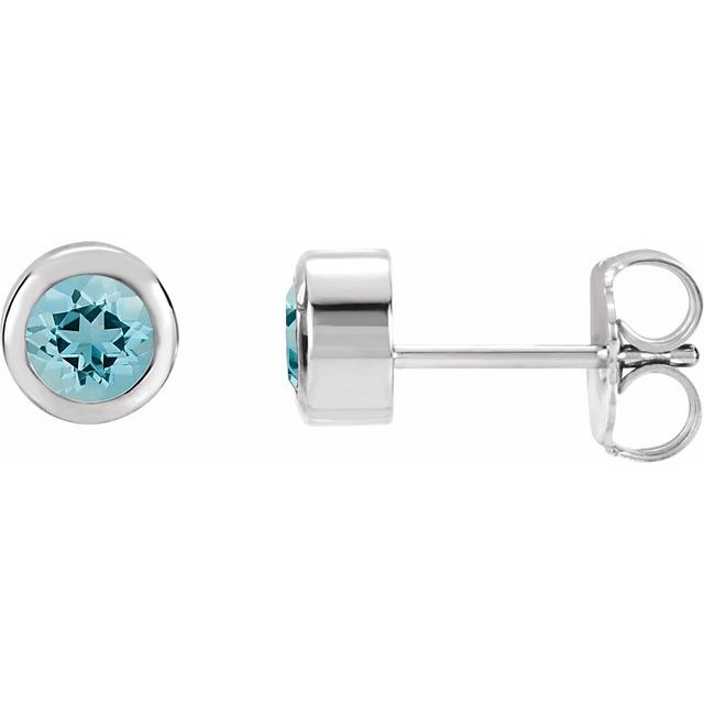 Bezel-Set Birthstone Stud Earrings - erin gallagher