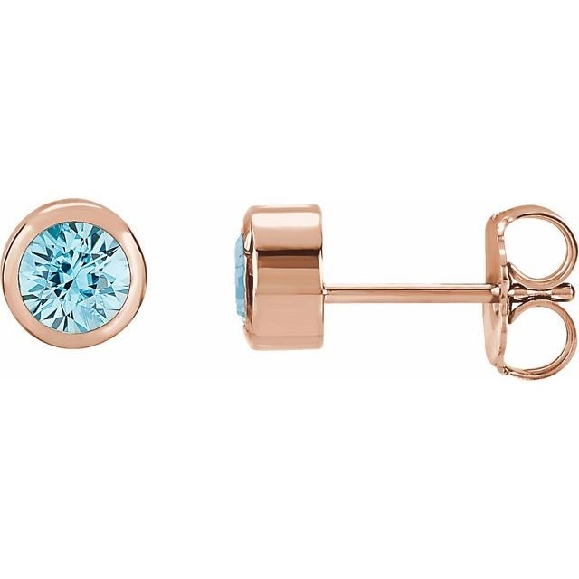 Bezel-Set Birthstone Stud Earrings - erin gallagher