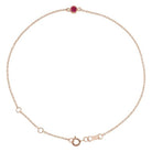 Bezel-set ruby bracelet in 14K gold