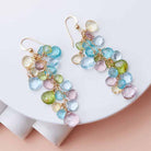 Cassie gemstone cascade earrings with multicolor ethically sourced gems