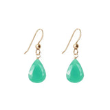Gold-fill Chrysoprase birthstone earrings variant--Gold-fill variant--Chrysoprase