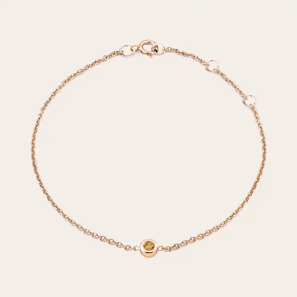 14K rose gold Citrine gemstone bracelet rose gold variant--14K-rose-gold variant--Citrine