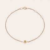 14K rose gold Citrine gemstone bracelet rose gold variant--14K-rose-gold variant--Citrine