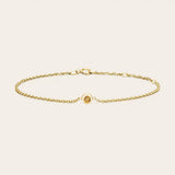 14K yellow gold Citrine birthstone bracelet variant--14K-yellow-gold variant--Citrine