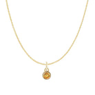 Citrine birthstone necklace, simple and elegant charm necklace to mark a special month