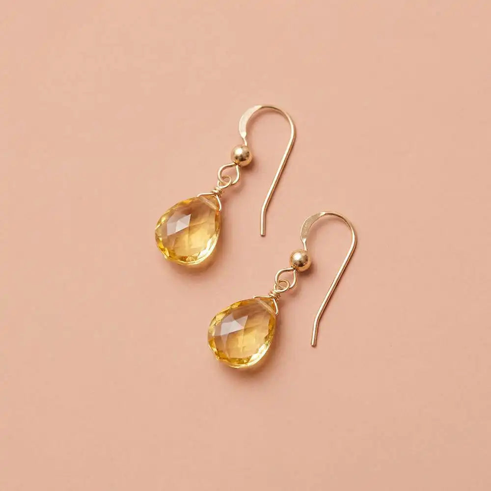 Handmade citrine earrings -perfect November birthstone gift