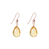 Rose Gold-fill Citrine earrings, Rose Gold-fill Citrine gemstone earrings, Rose Gold-fill Citrine birthstone earrings variant--Rose-Gold-fill