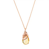Handmade Citrine Necklace in rose gold-fill variant--Rose-Gold-fill variant--Citrine