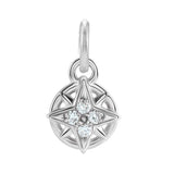 Compass coin charm in 14K white gold variant--14K-white-gold