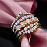 Contour diamond band showing curved profile and diamond detail