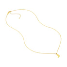 Adjustable chain detail of Cowboy Boot Necklace showing 16–18 inch length and spring-ring clasp